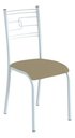 Ver imagem 2 de Kit 4 Cadeiras Paraty Corino Creme Tubo Branco