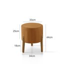 Ver imagem 4 de Conj. 2 Mona com 1 Puff Madeira Maciça Veludo Moderna:terracota