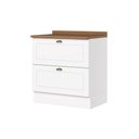 Ver imagem 2 de Balcão de Cozinha 80 cm Americana 2 Gavetas com Tampo 100% MDF CEC197 Branco Hp/Nature - Henn
