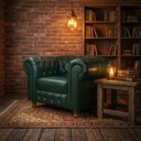Ver imagem 2 de Poltrona Chesterfield Bourbon Courano:Verde