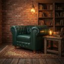 Ver imagem 2 de Poltrona Chesterfield Bourbon Courano Verde
