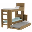 Ver imagem 1 de Treliche com Cama Auxiliar Baú Escadas Armário 240cm Tecnomóbili