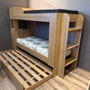 Ver mais imagens de Treliche com Cama Auxiliar Baú Escadas Armário 240cm Tecnomóbili