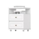 Ver imagem 1 de Mesa de Cabeceira Americana 2 Gavetas Branco Hp - Henn