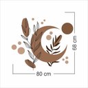 Ver imagem 5 de Adesivo Floral Boho Marrom Estilo Nórdico 80x68 Minimalista Mod.05