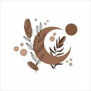 Ver imagem 4 de Adesivo Floral Boho Marrom Estilo Nórdico 80x68 Minimalista Mod.05