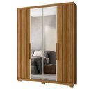 Ver imagem 5 de Guarda Roupa Solteiro Ambiente Califórnia 4 Portas Freijó Off White com Espelho - Moval