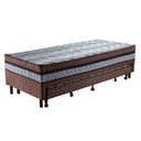 Ver imagem 2 de Cama Box Conjugada com Cama Auxiliar Solteiro Pés em Madeira Maciça Maximus Marrom/Rústico Cerejeira/Bege