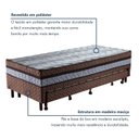 Ver imagem 5 de Cama Box Conjugada com Cama Auxiliar Solteiro Pés em Madeira Maciça Maximus Marrom/Rústico Cerejeira/Bege