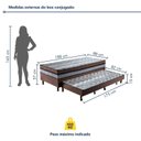 Ver imagem 3 de Cama Box Conjugada com Cama Auxiliar Solteiro Pés em Madeira Maciça Maximus Marrom/Rústico Cerejeira/Bege