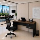 Ver imagem 5 de Kit Mesa de Escritório 140x60cm com Gaveta + Cadeira Netflex Ergonômica