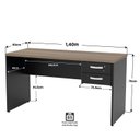 Ver imagem 2 de Kit Mesa de Escritório 140x60cm com Gaveta + Cadeira Netflex Ergonômica