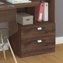 Ver imagem 3 de Conjunto para Quarto com Painel TV 42' e Escrivaninha com Estante Native Espresso Móveis