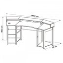 Ver imagem 3 de Mesa Gamer Escrivaninha para 2 Monitores 3 Prateleiras Preto/Azul - Tecno Mobili