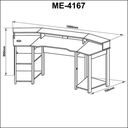 Ver imagem 6 de Mesa Gamer Escrivaninha para 2 Monitores 3 Prateleiras Preto/Azul - Tecno Mobili