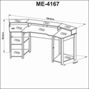 Ver imagem 6 de Mesa Gamer Escrivaninha para 2 Monitores 3 Prateleiras Preto/Azul - Tecno Mobili