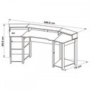 Ver imagem 7 de Mesa Gamer Escrivaninha para 2 Monitores 3 Prateleiras Preto/Azul - Tecno Mobili