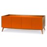 Buffet Novita Amendoa/branco Portas Laca Laranja Vivo -30772 - 1
