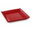 Ver imagem 4 de Kit 4 Pratos Quadrado Vermelho 20,6cm Mesa Cozinha Refeição