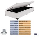 Ver imagem 4 de Cama Box Baú Solteiro Colchão Ortobom Elegant Mola Ensacada Branco