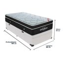 Ver imagem 5 de Cama Box Baú Solteiro Colchão Ortobom Elegant Mola Ensacada Branco