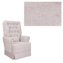 Ver imagem 4 de Poltrona de Amamentação com Balanço Eloisa Bebê Completo:tb 196 Linho Rose