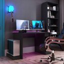 Ver imagem 1 de Conjunto Gamer com Mesa 1 Gaveta e Estante 5 Prateleiras DRX 9000 Espresso Móveis Preto