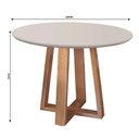 Ver imagem 6 de Conjunto Sala de Jantar 4 Lugares em Madeira Maciça Mesa Redonda 1,2M e 4 Cadeiras Moveis Mix