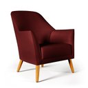 Ver imagem 2 de Poltrona Orion com Puff Izar Suede Bordô Aradecor