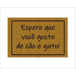 Tapete Capacho Espero que Goste de Cão e Gato - 1