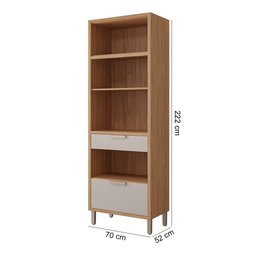 Torre Quente 70cm 02 Portas 02 Gavetas Eloise Freijó Off White Mgm - 2