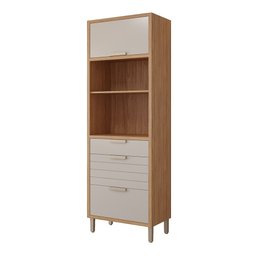 Torre Quente 70cm 02 Portas 02 Gavetas Eloise Freijó Off White Mgm - 1