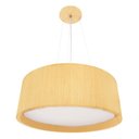 Ver imagem 1 de Lustre Pendente Madeira Redondo 80cm Adrilustres Marfim