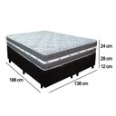 Ver imagem 4 de Cama Box Baú Casal Bipartido Suede + Colchão Anjos Black Graphite Molas Ensacadas 138x188x64cm Preto