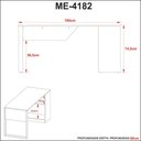 Ver imagem 4 de Escrivaninha 160cm X 60cm Estante Lateral com 2 Prateleiras Cor:branco