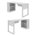 Ver imagem 5 de Escrivaninha 160cm X 60cm Estante Lateral com 2 Prateleiras Cor:branco