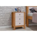 Ver imagem 1 de Mesa Cabeceira Casal Maggiore C/ 3 Gavetas Amendoa/off White - Lopas