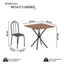 Ver imagem 3 de Conjunto de Mesa Tubular 70x70cm Tampo em MDF com 4 Cadeiras Ane B Preto/Liso/Txt
