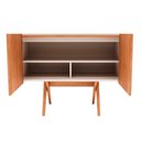 Ver imagem 4 de Balcão Buffet Aparador Lenny 94 Cm 2 Portas Laca com Madeirado
