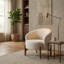 Ver imagem 3 de Poltrona Boucle Decorativa Orgânica Sala de Estar de Luxe Quarto Recepção Living