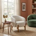 Ver imagem 1 de Poltrona Boucle Decorativa Orgânica Sala de Estar de Luxe Quarto Recepção Living