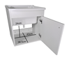 Tanque de Lavar Roupa 26l Suspenso com Gabinete 46cm Montado Tanque: Branco - 2