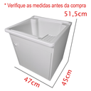 Ver imagem 3 de Tanque de Lavar Roupa 26l Suspenso com Gabinete 46cm Montado Tanque: Branco