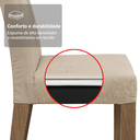 Ver mais imagens de Conjunto Sala de Jantar Tampo de Madeira 4 Cadeiras Rustic/crema/imperial Évora Madesa