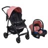 Travel System Burigotto Carrinho de Bebê com Bebê Conforto Ecco + Touring X Rosa - 1