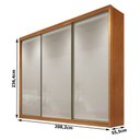 Ver imagem 2 de Guarda Roupa Casal Medelim 3 Portas 4 Gavetas Cinamomo Fendi - Novo Horizonte
