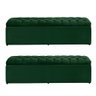 Kit 2 Baús Imperatriz 158Cm Calçadeira Estofada Suede Verde Militar - 2