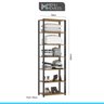 Guarda Roupa Modulado Estantes Closet Aberto Estilo Industrial Bacco MDP Carvalho Cinza - MENU - 4