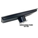 Ver imagem 3 de Ralo de Alumínio 15x50 Desenho Dubai com Coletor Saída Baixa Tubo 100mm e Difusor Lateral