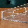 Bandeja de Acrílico Hara Transparente Serviço 30x20x4 Cm - 4
